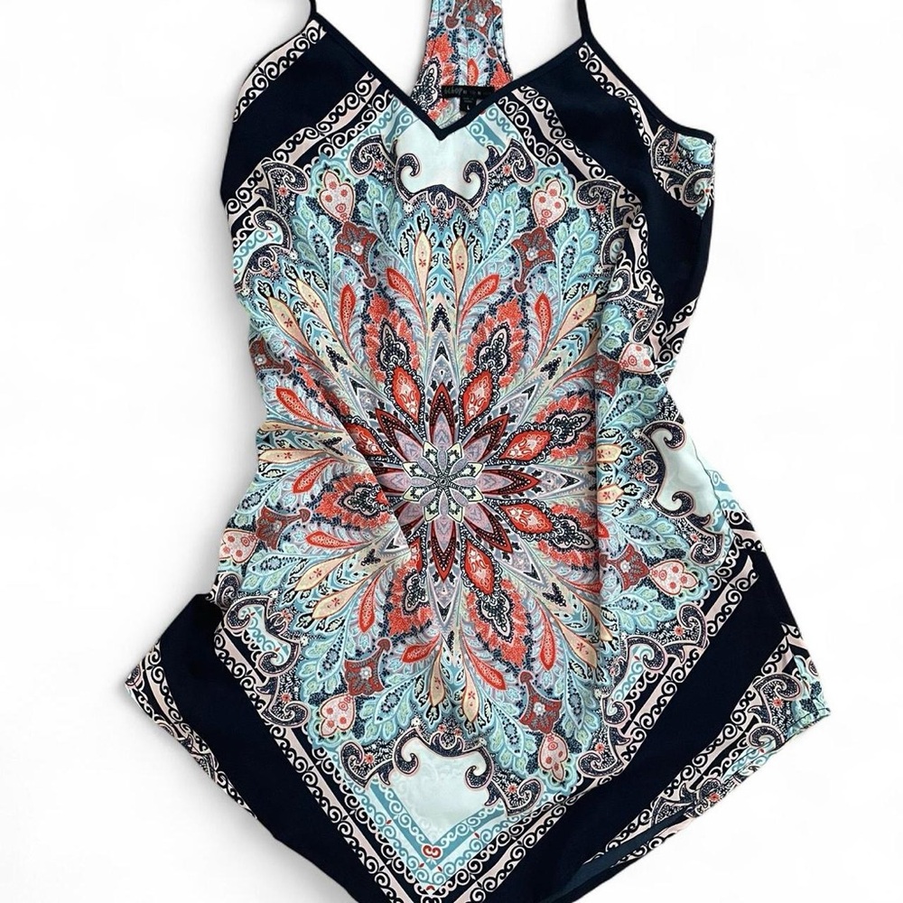 Satin bandanna dress